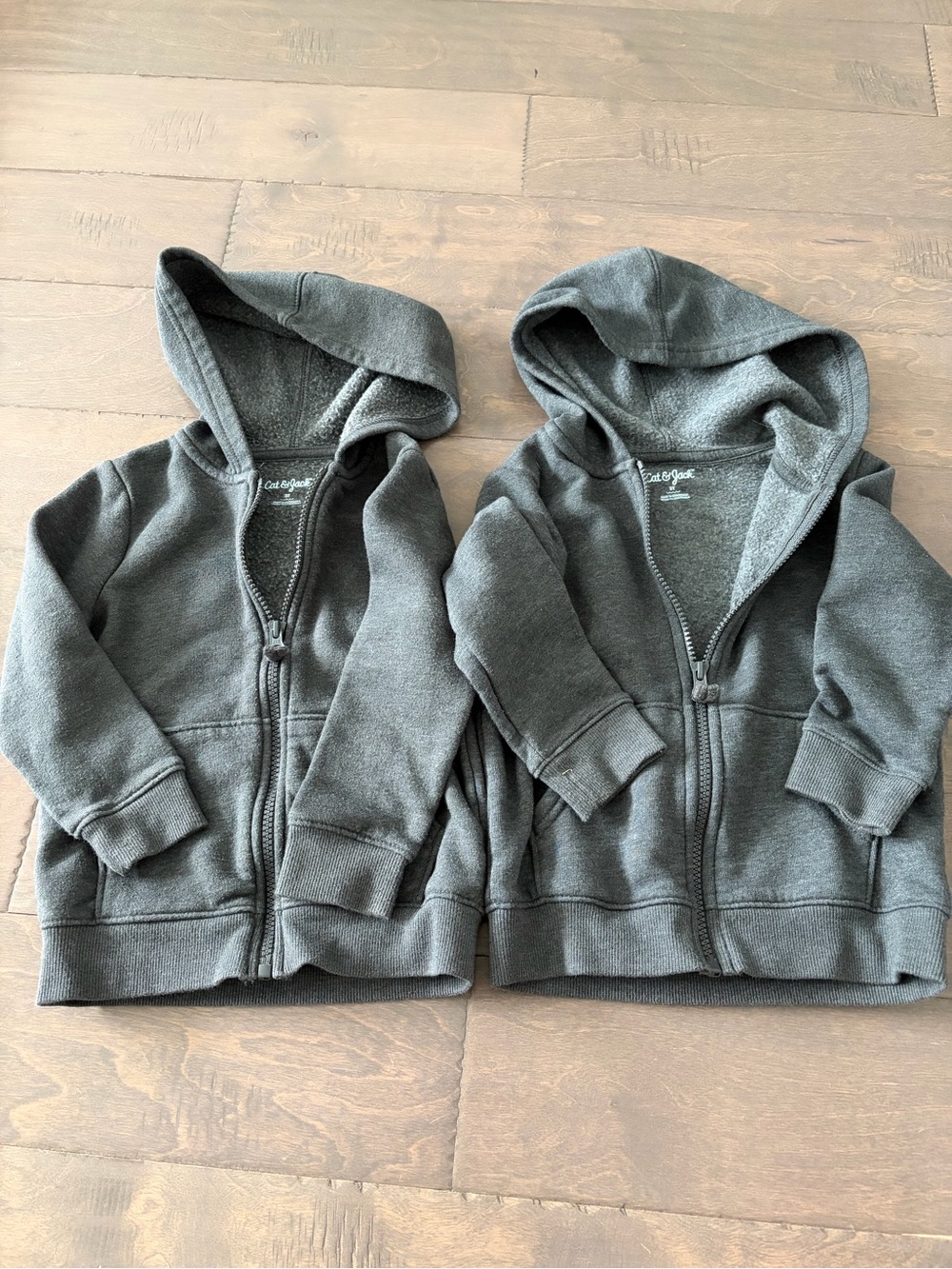 Cat and jack gray grey hoodies two bundle 3t